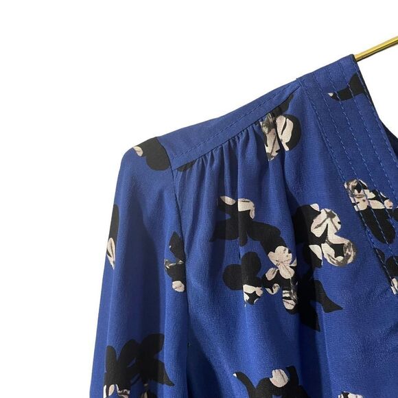 Rebecca Taylor 'Alyssum' Floral Print Silk Blouse Size 4 - Picture 4 of 9